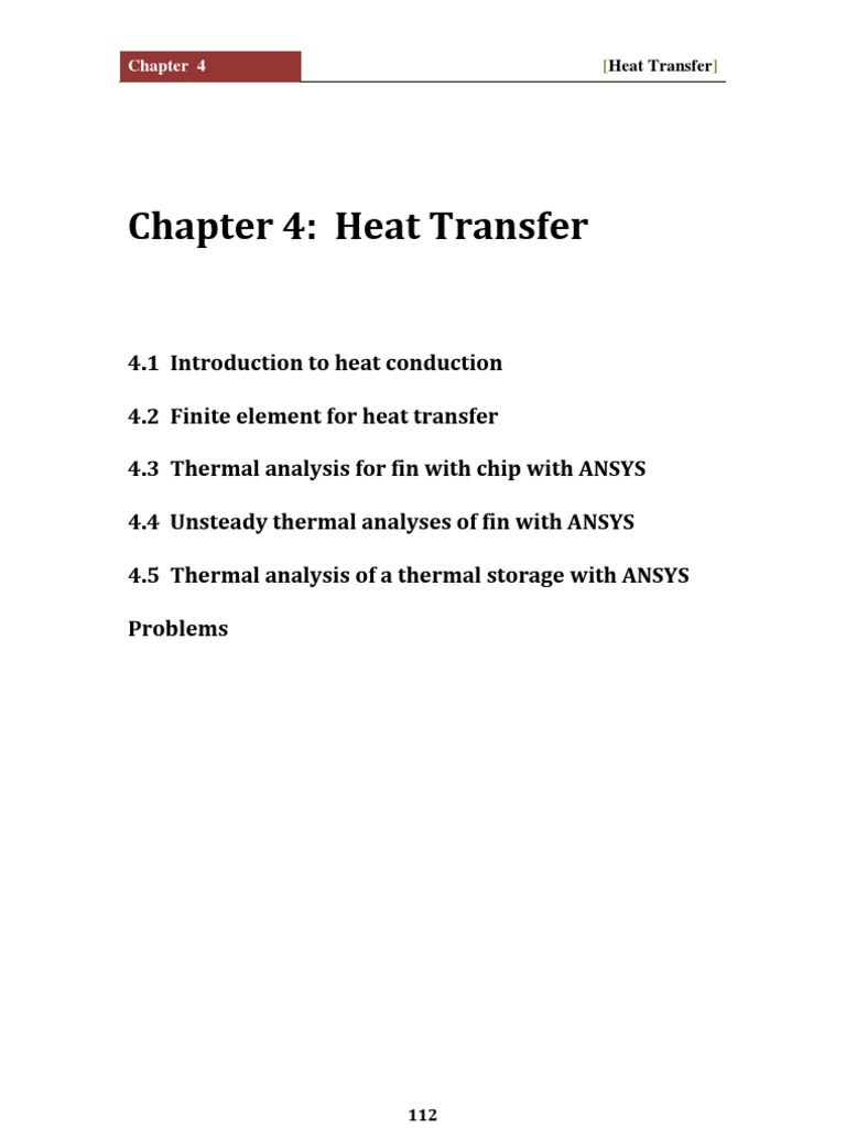 Heat Transfer Analysis with ANSYS | PDF | Thermal Conduction | Heat ...