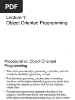 Object Oriented Programming in Java