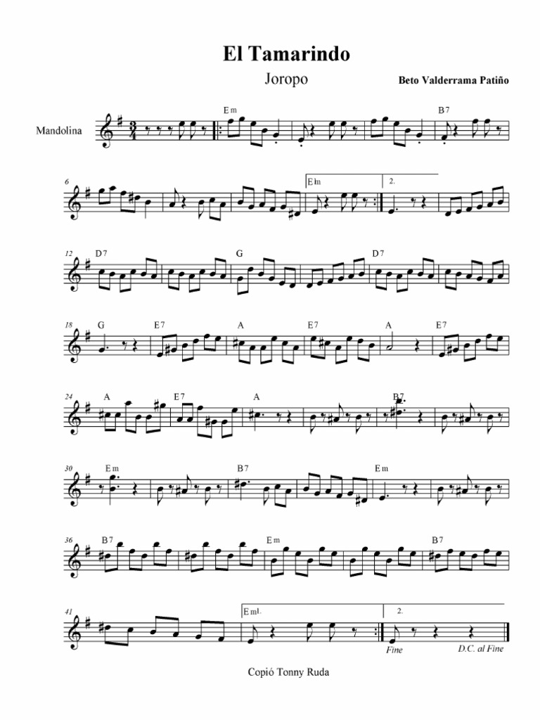 Joropo - El Tamarindo | PDF | Estudios de idiomas extranjeros