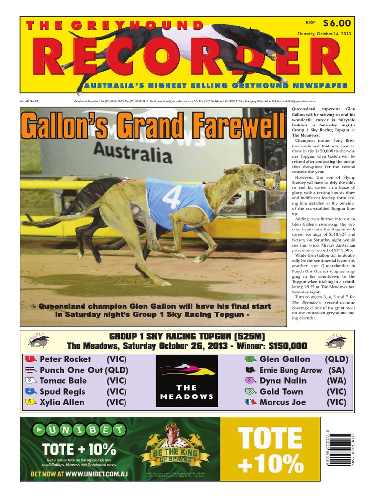 Greyhound Racing's Topgun Showdown | PDF | Nutrition | Diet & Nutrition
