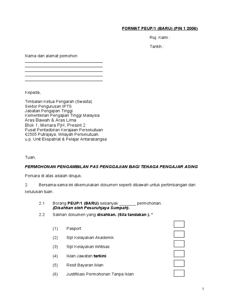 Buat Surat Refund Duit Matrikulasi