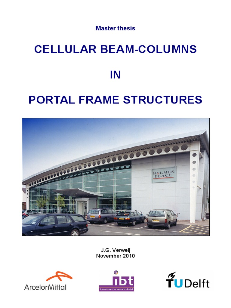 Cellular Beam-Columns in Portal Frames | PDF | Bending | Beam (Structure)