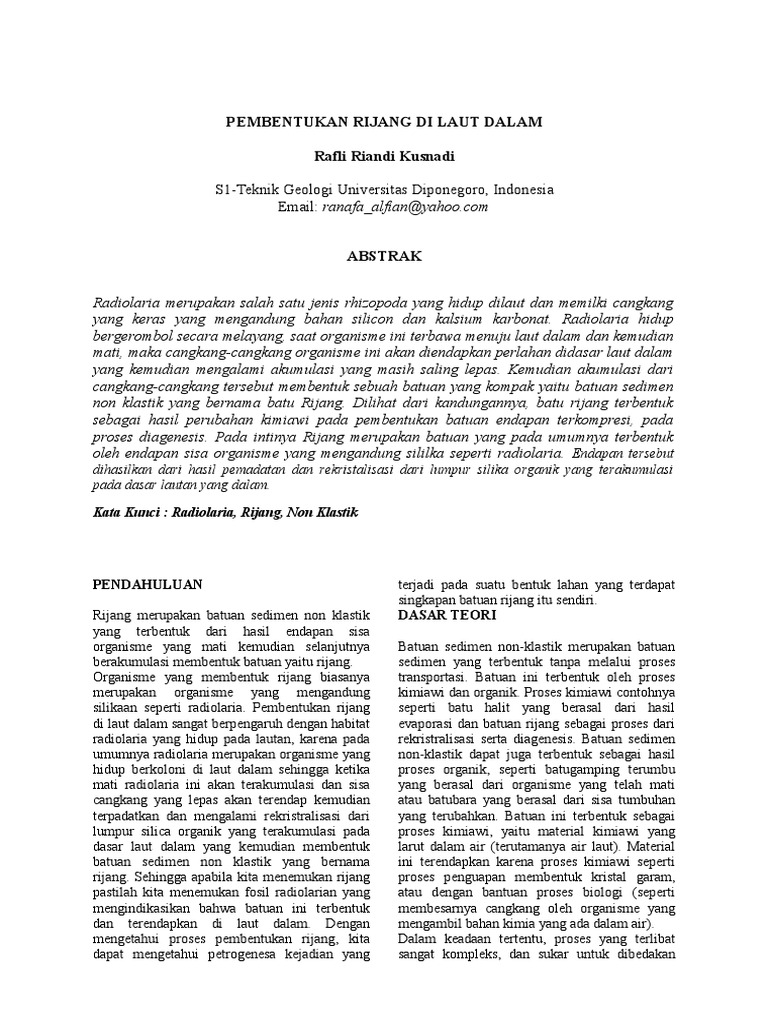 Proses Pembentukan Batu Rijang | PDF