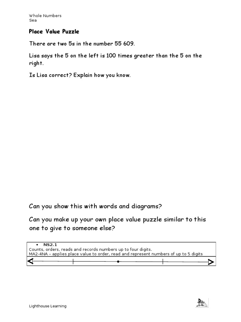 Understanding Place Value in Whole Numbers | PDF | Teaching Methods ...