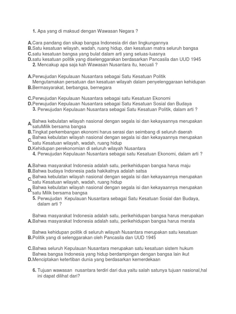 Soal Wawasan 2