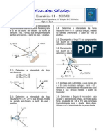 Estática dos Sólidos - Lista de Exercícios