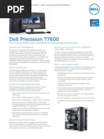 Dell Precision T7600 Spec Sheet 2 Solid State Drive Intel