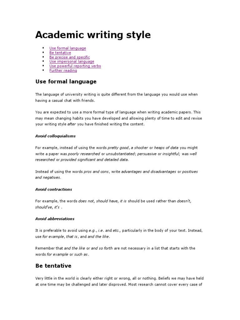 Types of academic writing styles image