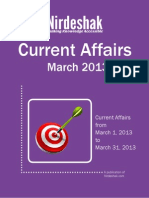 Current Affairs March 2013