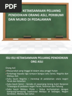 Isu - Isu Ketaksamaan Peluang Pendidikan