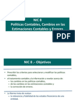 NIC 8: Cambios en Políticas, Estimaciones y Errores