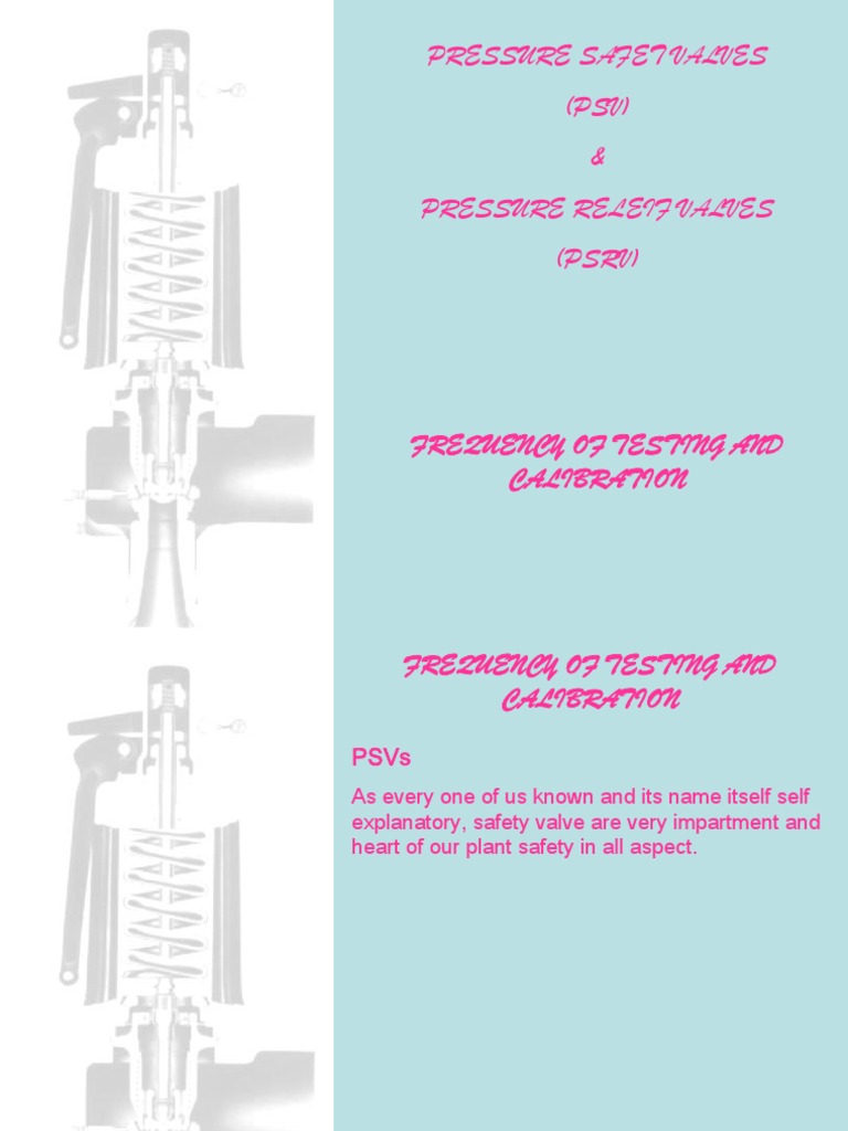PSV Test Frequency Vapor Calibración