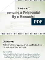 4 7 Dividing A Polynomial by A Monomial