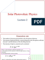 Solar Photovoltaic Physics