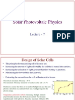 Solar Photovoltaic Physics lecture7