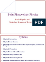 Solar Photovoltaic phsics Lecture 1