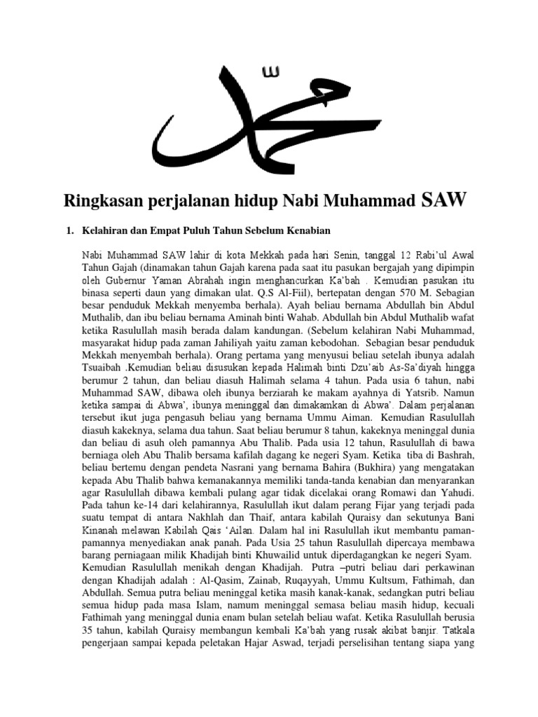 Ringkasan Perjalanan Hidup Nabi Muhammad Pdf