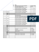 Jadual Latihan 2013