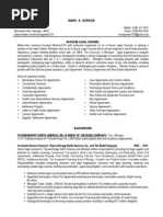 In-House Legal Counsel in Detroit MI Resume Mark Gordon