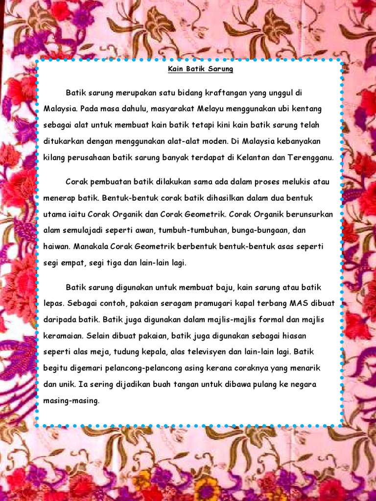 Batik Sarung BBM (BM)  PDF