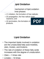 Masti Oksidacija Lipidi Oksidacija Inicijacija Propagacija) Terminaija