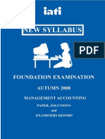 Managment Accounting Autumn 2008 PDF