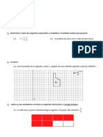 Ficha de Avaliação Mat6 - Proporcionalidade