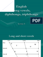 LECTURE 3 Diphthongs