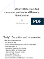 Benefits of Early Detection and Early Intervention For