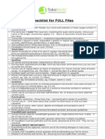 Checklist for FULL Transcription Files