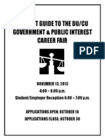 Student Guide To The DU/CU Government & Public Interest Career Fair