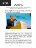 Download LOral anuncia su nueva estrategia global de Sostenibilidad para 2020 Sharing Beauty With All by LOral Espaa SN178440783 doc pdf