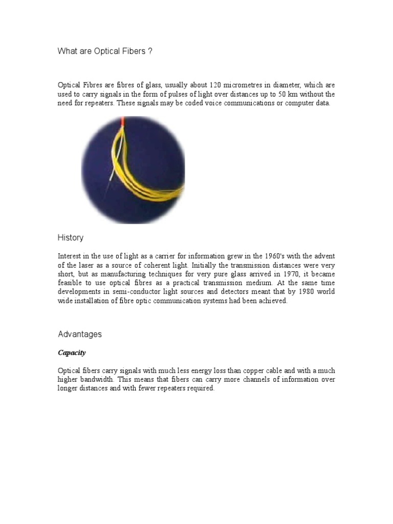 Understanding Optical Fibers: Types & Benefits | PDF | Dispersion ...