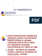 Nutritia Si Metabolismul Bacteriilor