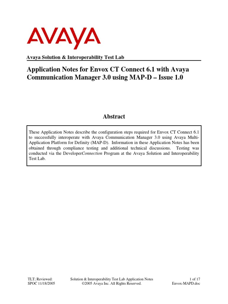 Envox Mapd Port Computer Networking Operating System