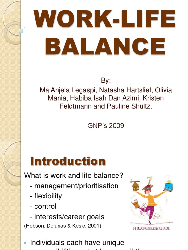 presentation about work life balance