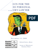 Ethics For The Idaho Personal Injury Lawyer: November 13, 2009