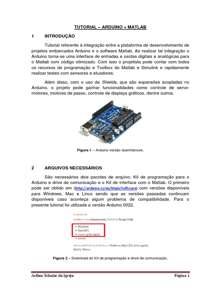 Tutorial ArduinoMatlab | PDF | Arduino | Matlab