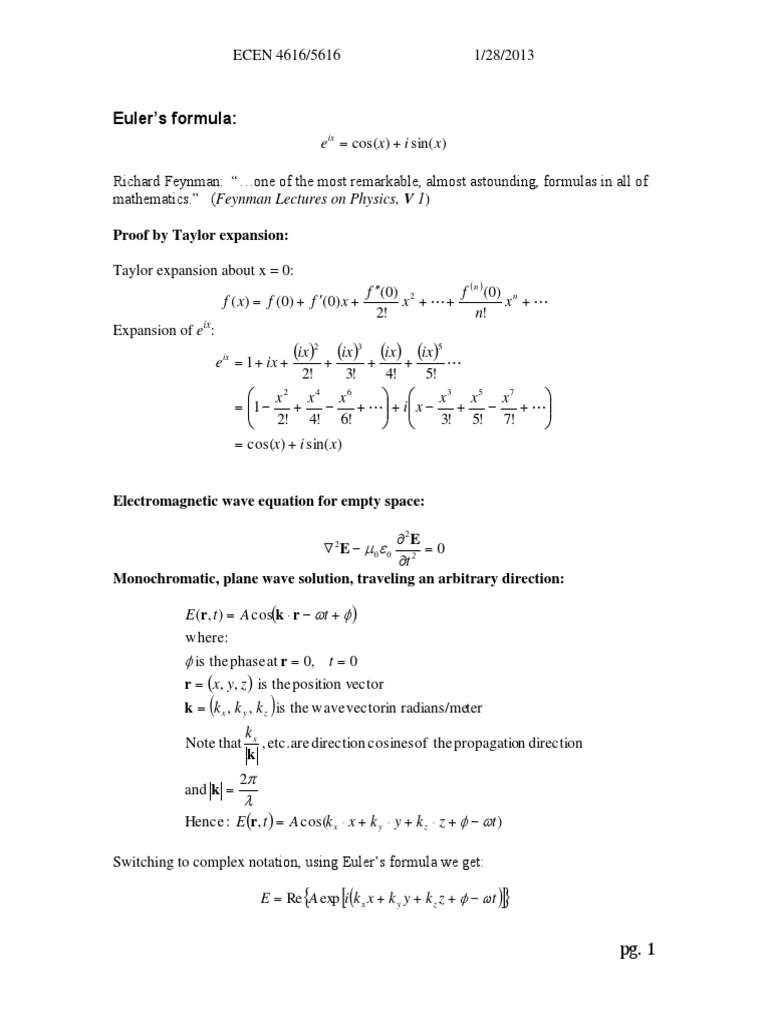 06b) Plane Wave Spectrum - 1 - 28 | PDF | Waves | Trigonometric Functions