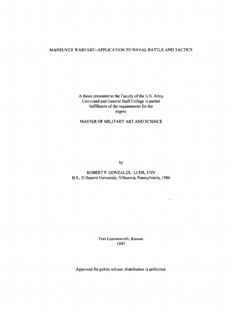 Maneuver Warfare And Naval Tactics Download Free Pdf Maneuver