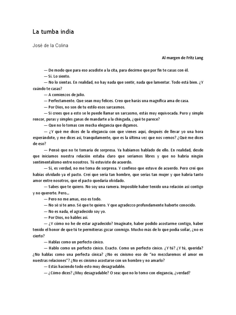 La Tumba India PDF Amor Verdad