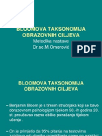 Blumova Taksonomija - Metodika