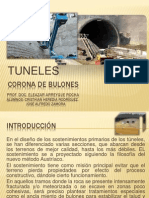 Corona de bulones túneles