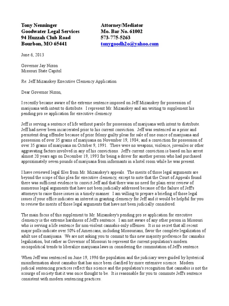 How to write a clemency letter picture