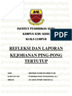 Refleksi Dan Laporan Kejohanan Ping-Pong Tertutup: Institut Pendidikan Guru Kampus Ilmu Khas Kuala Lumpur