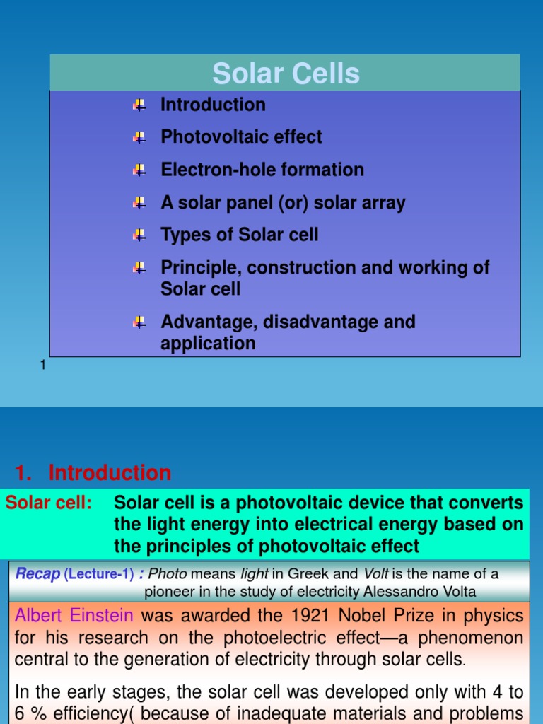 Solar Cell PPT Solar Cell Semiconductors