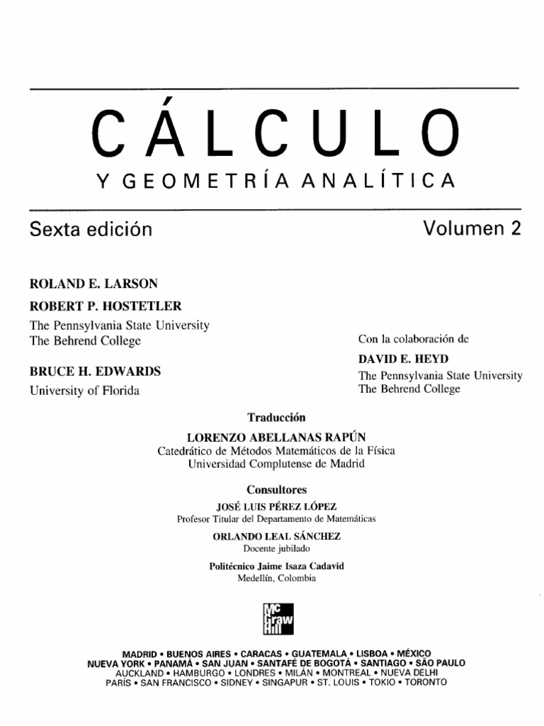 Calculo de Larson Vol. 2. | PDF