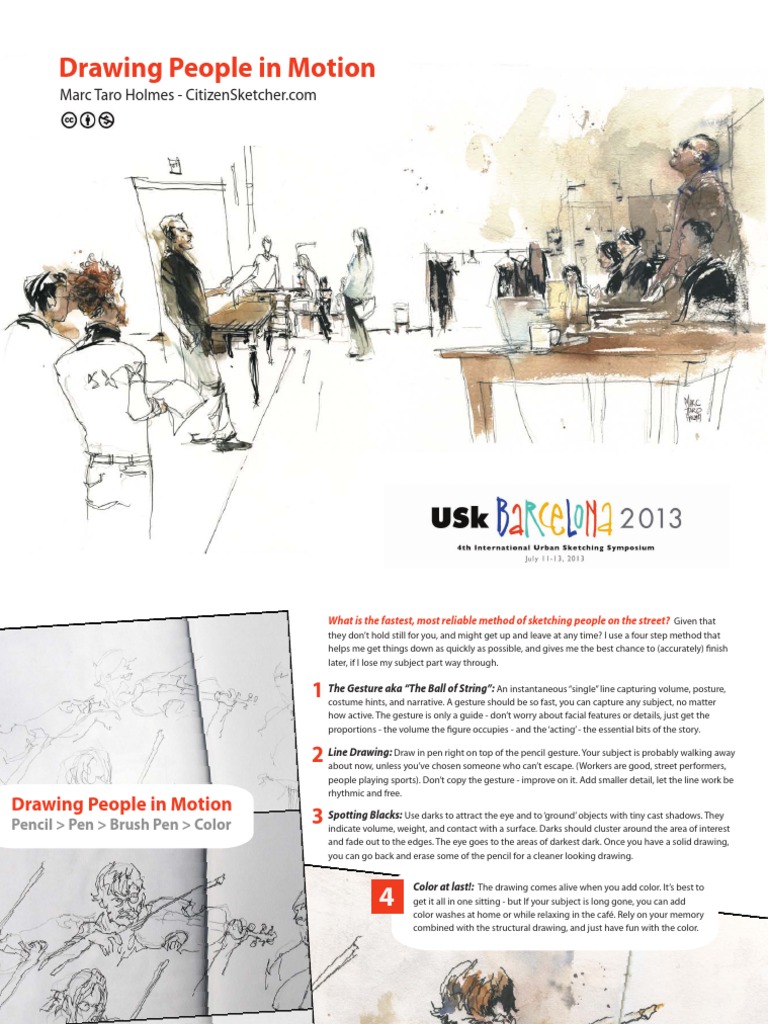 Drawing People in Motion: A Four-Step Method for Sketching Active ...