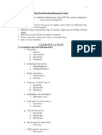 Classification A) Analgesics and Anti-Inflammatory