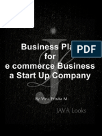 Business Plan For e Commerce Business A Start Up Company